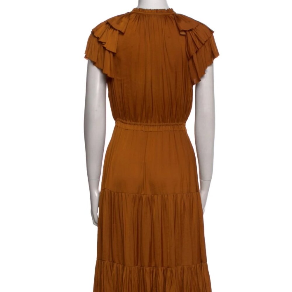 NWOT ULLA JOHNSON Blaire Midi Dress in Goldenrod XS $590 - Picture 10 of 11